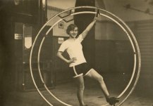 Unknown photographer, Gymnast with Rhnrad