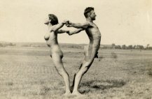 Unknown photographer, Couple doing a gymnastic exercise