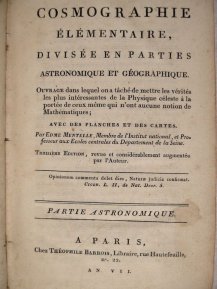 Edme Mentelle, Cosmographie lmentaire 1798