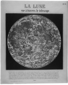 Engraving, La Lune vue a travers le tlescope, 1862, Nitzschke