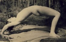 Unknown photographer, Naked woman making a bridge