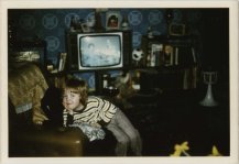 Unknown photographer, Interior with kid and television